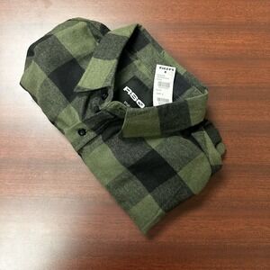 RSQ Plaid Flannel Shirt Button Up Mens Size Small L/S Cotton Blend Outdoors NWT